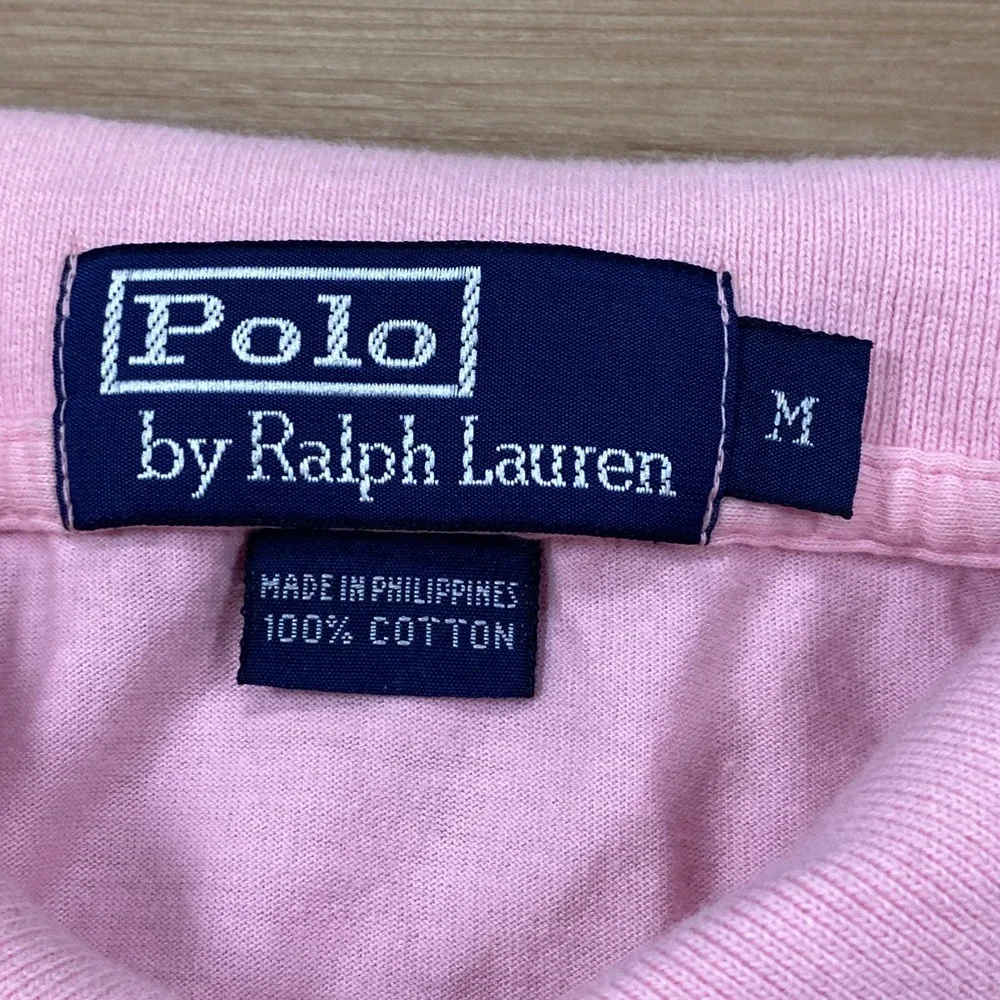 Polo Ralph Lauren Polo Shirt Mens M Classic Cotton Pique Pink Heritage Casual